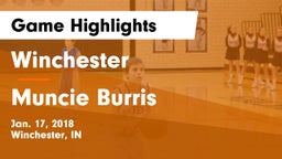 Winchester  vs Muncie Burris Game Highlights - Jan. 17, 2018