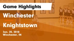 Winchester  vs Knightstown  Game Highlights - Jan. 20, 2018