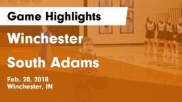 Winchester  vs South Adams  Game Highlights - Feb. 20, 2018