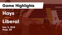 Hays  vs Liberal  Game Highlights - Jan. 5, 2018