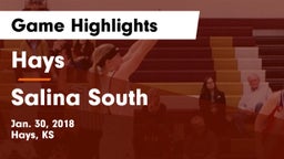 Hays  vs Salina South  Game Highlights - Jan. 30, 2018