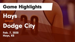 Hays  vs Dodge City  Game Highlights - Feb. 7, 2020