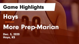 Hays  vs More Prep-Marian  Game Highlights - Dec. 5, 2020