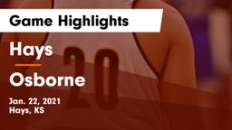 Hays  vs Osborne  Game Highlights - Jan. 22, 2021
