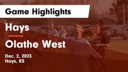 Hays  vs Olathe West   Game Highlights - Dec. 2, 2023
