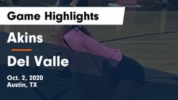 Akins  vs Del Valle  Game Highlights - Oct. 2, 2020