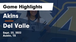Akins  vs Del Valle  Game Highlights - Sept. 23, 2022