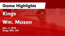 Kings  vs Wm. Mason  Game Highlights - Dec. 4, 2018