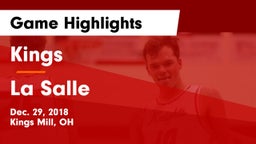 Kings  vs La Salle  Game Highlights - Dec. 29, 2018