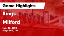 Kings  vs Milford  Game Highlights - Jan. 17, 2020