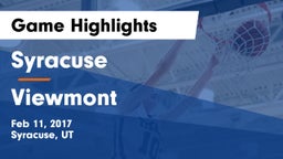 Syracuse  vs Viewmont  Game Highlights - Feb 11, 2017