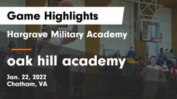 Hargrave Military Academy  vs oak hill academy Game Highlights - Jan. 22, 2022