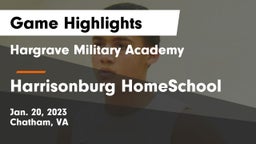 Hargrave Military Academy  vs Harrisonburg HomeSchool Game Highlights - Jan. 20, 2023