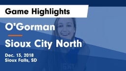 O'Gorman  vs Sioux City North  Game Highlights - Dec. 13, 2018