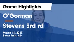 O'Gorman  vs Stevens 3rd rd Game Highlights - March 16, 2019
