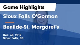 Sioux Falls O'Gorman  vs Benilde-St. Margaret's  Game Highlights - Dec. 30, 2019