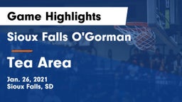 Sioux Falls O'Gorman  vs Tea Area  Game Highlights - Jan. 26, 2021