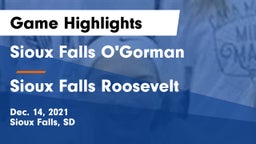 Sioux Falls O'Gorman  vs Sioux Falls Roosevelt  Game Highlights - Dec. 14, 2021