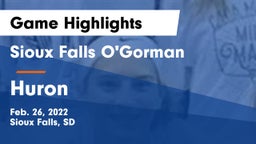 Sioux Falls O'Gorman  vs Huron  Game Highlights - Feb. 26, 2022