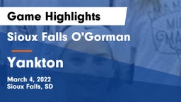 Sioux Falls O'Gorman  vs Yankton  Game Highlights - March 4, 2022