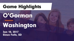 O'Gorman  vs Washington  Game Highlights - Jan 10, 2017