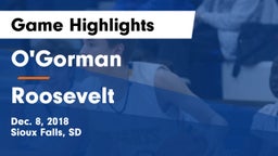 O'Gorman  vs Roosevelt  Game Highlights - Dec. 8, 2018