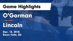 O'Gorman  vs Lincoln  Game Highlights - Dec. 14, 2018