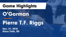 O'Gorman  vs Pierre T.F. Riggs  Game Highlights - Dec. 21, 2018