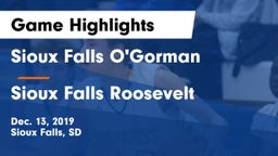 Sioux Falls O'Gorman  vs Sioux Falls Roosevelt  Game Highlights - Dec. 13, 2019