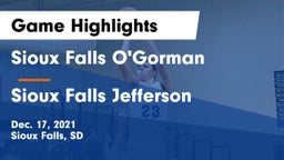 Sioux Falls O'Gorman  vs Sioux Falls Jefferson  Game Highlights - Dec. 17, 2021