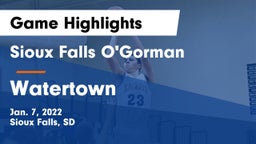 Sioux Falls O'Gorman  vs Watertown  Game Highlights - Jan. 7, 2022