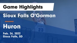 Sioux Falls O'Gorman  vs Huron Game Highlights - Feb. 26, 2022