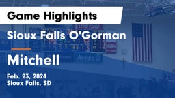 Sioux Falls O'Gorman  vs Mitchell  Game Highlights - Feb. 23, 2024