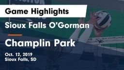 Sioux Falls O'Gorman  vs Champlin Park  Game Highlights - Oct. 12, 2019