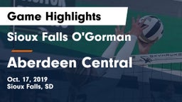 Sioux Falls O'Gorman  vs Aberdeen Central  Game Highlights - Oct. 17, 2019