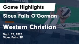 Sioux Falls O'Gorman  vs Western Christian Game Highlights - Sept. 26, 2020