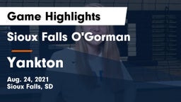 Sioux Falls O'Gorman  vs Yankton  Game Highlights - Aug. 24, 2021