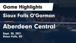 Sioux Falls O'Gorman  vs Aberdeen Central  Game Highlights - Sept. 28, 2021