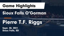 Sioux Falls O'Gorman  vs Pierre T.F. Riggs  Game Highlights - Sept. 30, 2021