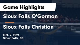 Sioux Falls O'Gorman  vs Sioux Falls Christian  Game Highlights - Oct. 9, 2021