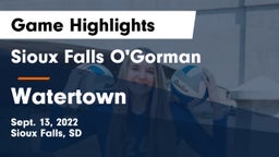 Sioux Falls O'Gorman  vs Watertown  Game Highlights - Sept. 13, 2022