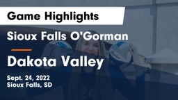 Sioux Falls O'Gorman  vs Dakota Valley  Game Highlights - Sept. 24, 2022