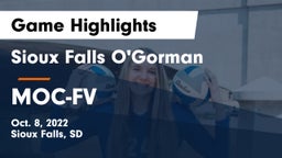 Sioux Falls O'Gorman  vs MOC-FV Game Highlights - Oct. 8, 2022