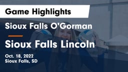 Sioux Falls O'Gorman  vs Sioux Falls Lincoln  Game Highlights - Oct. 18, 2022