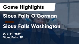 Sioux Falls O'Gorman  vs Sioux Falls Washington  Game Highlights - Oct. 21, 2022