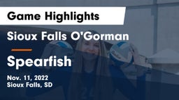 Sioux Falls O'Gorman  vs Spearfish  Game Highlights - Nov. 11, 2022