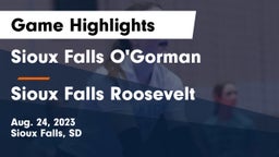 Sioux Falls O'Gorman  vs Sioux Falls Roosevelt  Game Highlights - Aug. 24, 2023