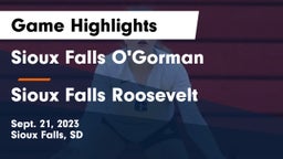 Sioux Falls O'Gorman  vs Sioux Falls Roosevelt  Game Highlights - Sept. 21, 2023