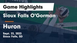 Sioux Falls O'Gorman  vs Huron  Game Highlights - Sept. 23, 2023