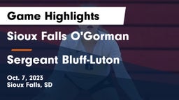 Sioux Falls O'Gorman  vs Sergeant Bluff-Luton  Game Highlights - Oct. 7, 2023